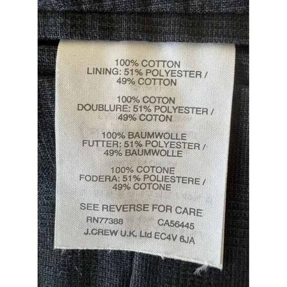 J Crew Ludlow Mens Cotton Unstructured Blazer‎ Sport Coat Jacket Glen Check 42L - Picture 5 of 11